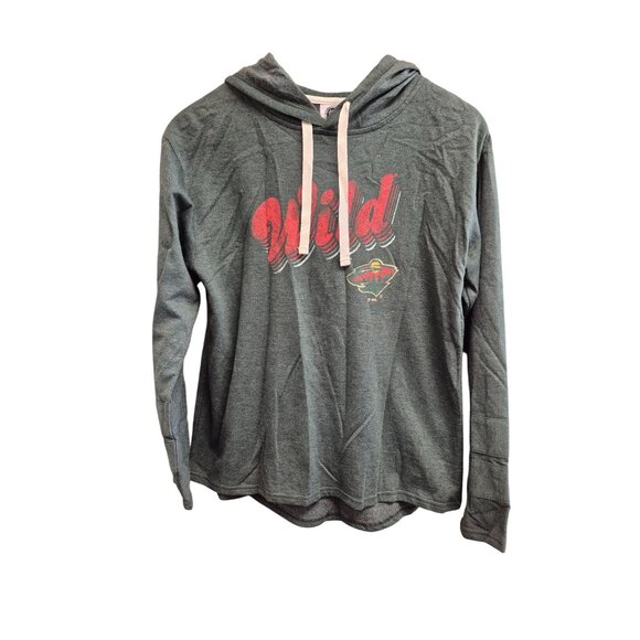 Minnesota Wild NHL Womens Hoodie Sweatshirt Size S Green Cotton/Polyester Blend - Picture 2 of 5